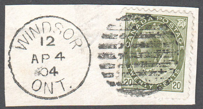 Canada Scott 84 Used VF on Piece (P) - Click Image to Close